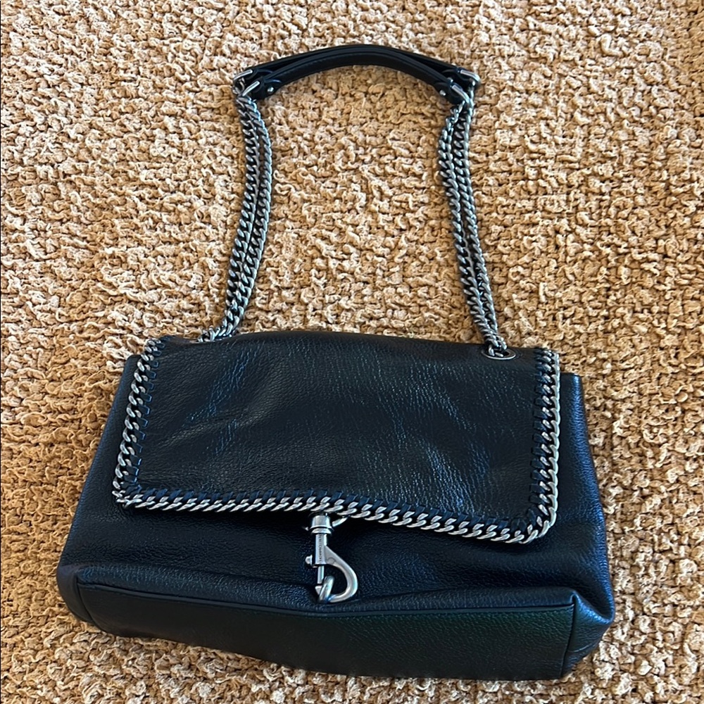 Rebecca Minkoff Black Leather Chain Strap Bag